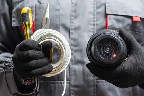 Security,camera,installer,service,man,close,up.,video,surveillance,concept.